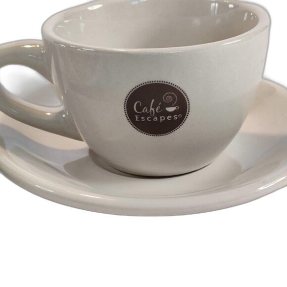 2 Cafe Escapes Cups With Saucers Open Box-Coffee Cup - Picture 3 of 7
